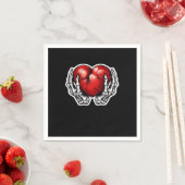 Skeleton Hands Hearts - Schattigee Halloween Servet (Insitu)