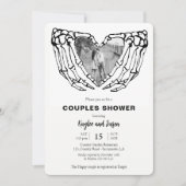 Skeleton Hands Herfst Couples Shower met foto Kaart (Voorkant)