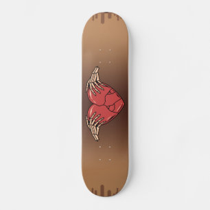 Skeleton Hands Holding Broken Heart Gothic Love Persoonlijk Skateboard