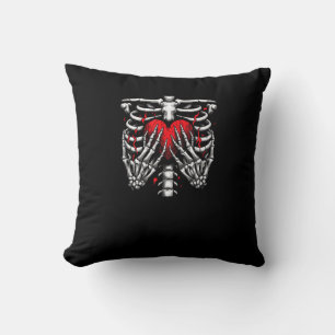 Skeleton Hands Holding Heart Halloween Kostuum Fun Kussen