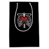 Skeleton Hands Holding Heart Halloween Kostuum Fun Medium Cadeauzakje (Voorkant)