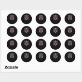 Skeleton Hands Holding Heart Halloween Kostuum Fun Ronde Sticker (Vel)