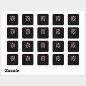 Skeleton Hands Holding Heart Halloween Kostuum Fun Vierkante Sticker (Vel)
