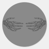 Skeleton Hands Knuffel Halloween Sticker (Voorkant)