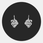 Skeleton Hands On S Funny Soky Halloween Costume  Ronde Sticker (Voorkant)