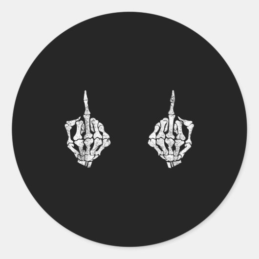 Skeleton Hands On S Funny Soky Halloween Costume  Ronde Sticker (Voorkant)