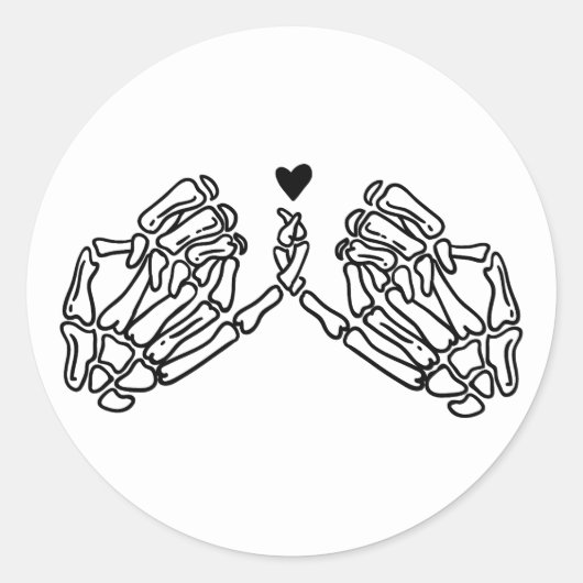 Skeleton Hands Pinky Promise Sticker (Voorkant)