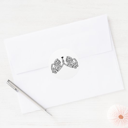 Skeleton Hands Pinky Promise Sticker (Envelop)