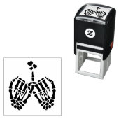 Skeleton Hands Pinky Swear #2 Hearts Afbeelding On Zelfinktende Stempel (In situ)