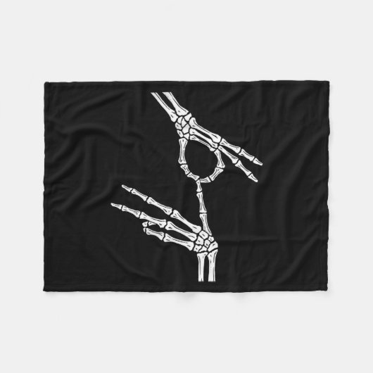 Skeleton Hands Six Seven 6 7 Halloween Costume Men Fleece Deken (Voorkant (Horizontaal))