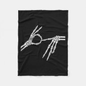 Skeleton Hands Six Seven 6 7 Halloween Costume Men Fleece Deken (Voorkant)