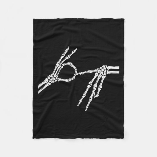 Skeleton Hands Six Seven 6 7 Halloween Costume Men Fleece Deken (Voorkant)