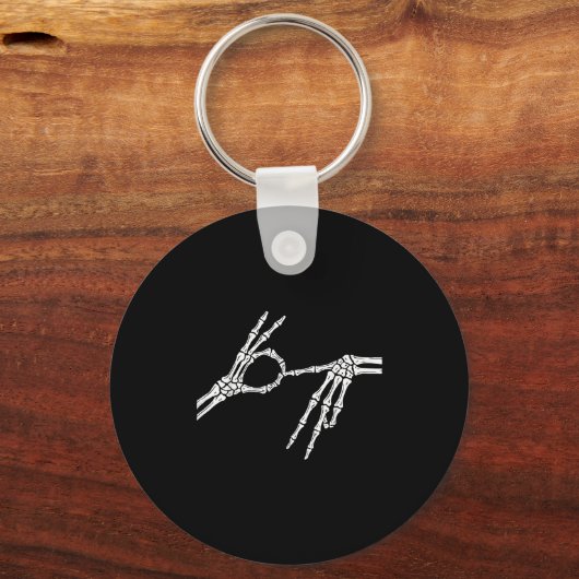 Skeleton Hands Six Seven 6 7 Halloween Costume Men Sleutelhanger (Voorkant)