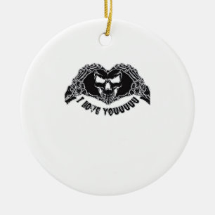 Skeleton Hands Skull, Halloween ontwerp voor backg Keramisch Ornament