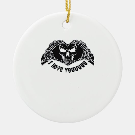 Skeleton Hands Skull, Halloween ontwerp voor backg Keramisch Ornament (Voorkant)