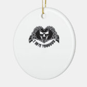 Skeleton Hands Skull, Halloween ontwerp voor backg Keramisch Ornament (Links)