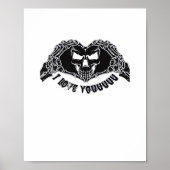 Skeleton Hands Skull, Halloween ontwerp voor backg Poster (Voorkant)