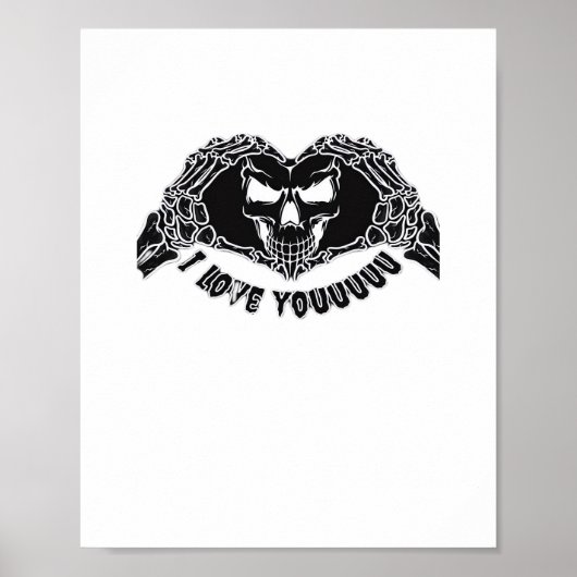 Skeleton Hands Skull, Halloween ontwerp voor backg Poster (Voorkant)