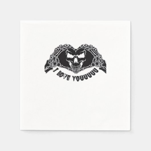 Skeleton Hands Skull, Halloween ontwerp voor backg Servet (Voorkant)