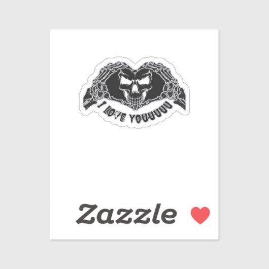 Skeleton Hands Skull, Halloween ontwerp voor backg Sticker (Vel)