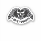 Skeleton Hands Skull, Halloween ontwerp voor backg Sticker (Voorkant)