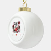 Skeleton Hands Valentijnsdag Classic Keramische Bal Ornament (Rechts)