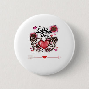 Skeleton Hands Valentijnsdag Classic Ronde Button 5,7 Cm