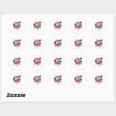 Skeleton Hands Valentijnsdag Classic Ronde Sticker (Vel)
