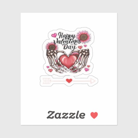 Skeleton Hands Valentijnsdag Classic Sticker (Vel)