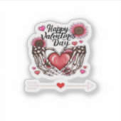 Skeleton Hands Valentijnsdag Classic Sticker (Voorkant)