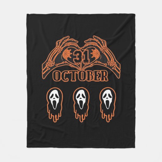 Skeleton Hands voor klassieke Halloween Fleece Deken (Voorkant)