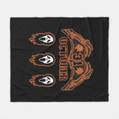 Skeleton Hands voor klassieke Halloween Fleece Deken (Voorkant (Horizontaal))