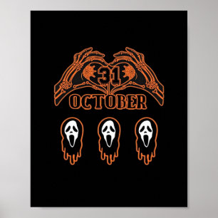 Skeleton Hands voor klassieke Halloween Poster