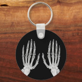 Skeleton Hands Xray Afbeelding Foto van menselijke Sleutelhanger (Voorkant)