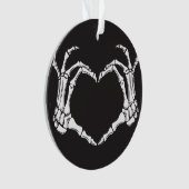 Skeleton Handvormig hart op een Ornament (voorkant)