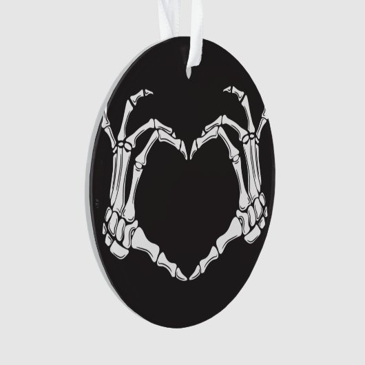 Skeleton Handvormig hart op een Ornament (voorkant)