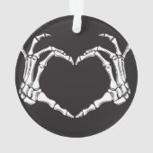 Skeleton Handvormig hart op een Ornament (achterkant)