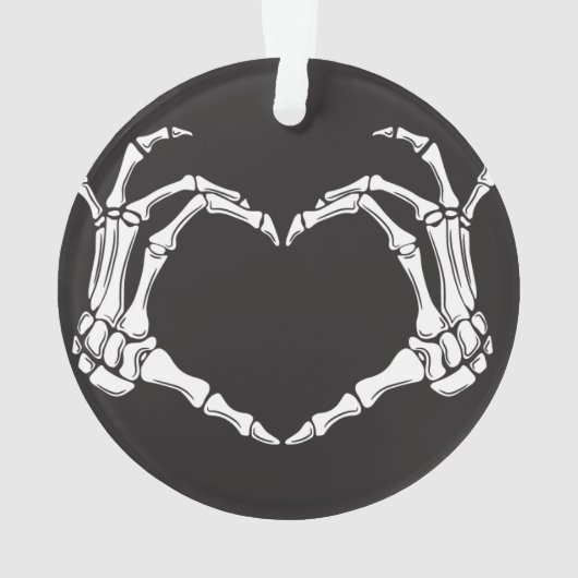 Skeleton Handvormig hart op een Ornament (achterkant)