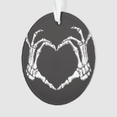 Skeleton Handvormig hart op een Ornament (voorkant)