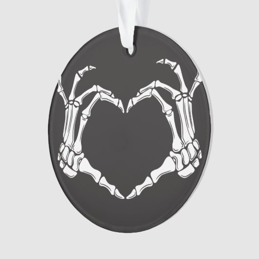 Skeleton Handvormig hart op een Ornament (voorkant)