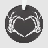 Skeleton Handvormig hart op een Ornament (voorkant)