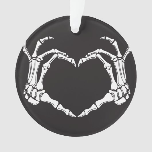 Skeleton Handvormig hart op een Ornament (voorkant)