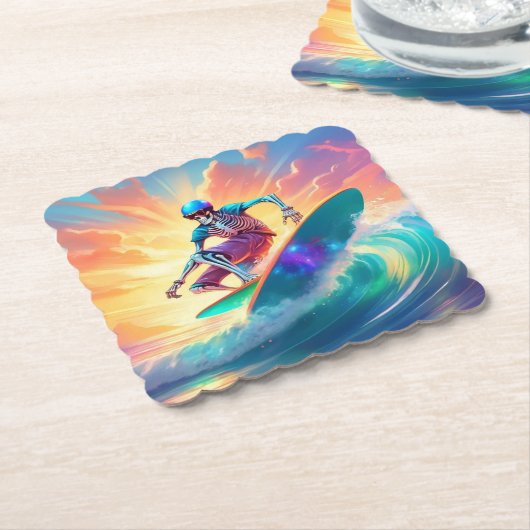 Skeleton Hang 10 Onderzetters (Gebogen)