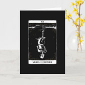 Skeleton Hanged Man Tarot Kaart (Gele Bloem)