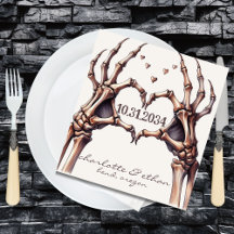 Skeleton Hart Hand bruiloft receptie