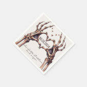 Skeleton Hart Hand bruiloft receptie Servet (Hoek)