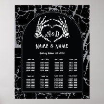 Skeleton Hart Handen 8 Tafel Plan Trouwstoelen