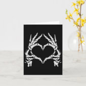 Skeleton Hart Handen - Halloween - Skelet Handen Kaart (Gele Bloem)