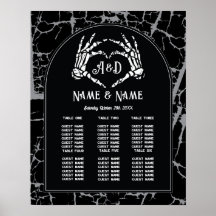 Skeleton Hart Handen Tafel Plan Trouwstoel