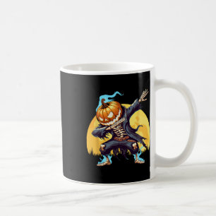 Skeleton Headless Pumpkin Dab Dance Boys Halloween Koffiemok